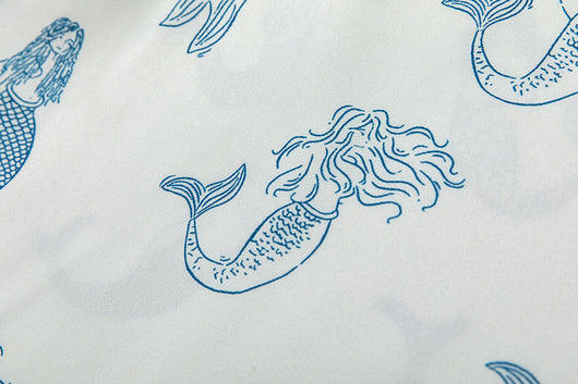 Camisa Estampado Sirena Manga Corta Suelta para Hombre - Image 14
