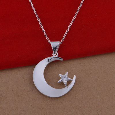 Collar de Plata con Colgante Luna y Estrella - Image 6