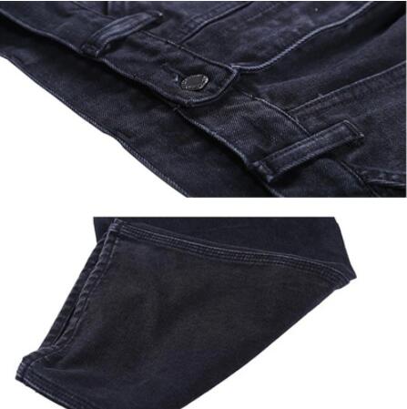 Pantalones Vaqueros Negros Rectos para Mujer