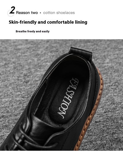 Zapatos de Cuero Casual Estilo Británico - Versátiles y Elegantes - Image 23