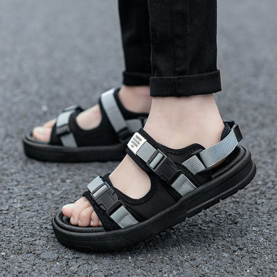 Sandalias Deportivas con Velcro Negro - Comodidad y Estilo - Image 9