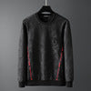 Suéter Cuello Redondo Manga Larga para Hombre Negro - Image 7