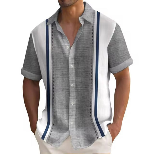 Playera de Rayas Estampado 3D para Hombre - Diseño Verano - Image 34