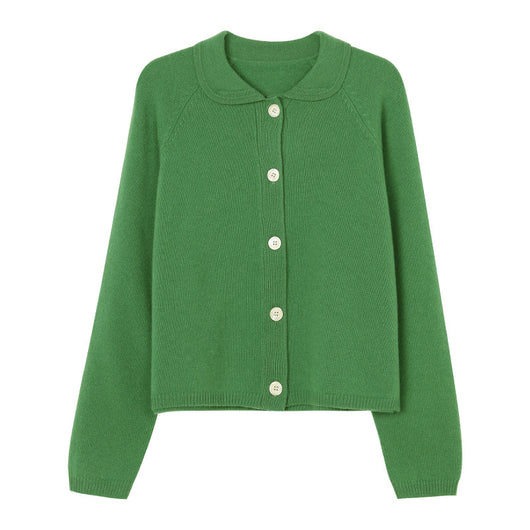 Cardigan Tejido Blanco Cuello Solapa Oversized - Image 5