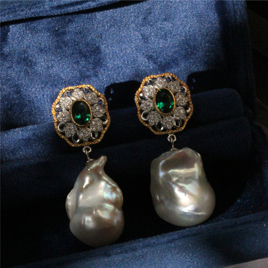 Aretes de Perlas Barrocas de Agua Dulce - Image 7