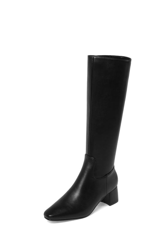 Botas de Tacón Cuadrado con Cierre Lateral en Cuero Genuino - Image 6