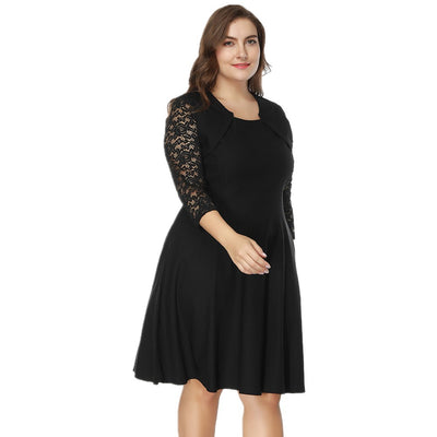 Vestido de Encaje Elegante con Detalles Cosidos - Image 3