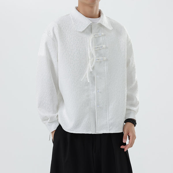 Camisa Suelta Estilo Chino Retro Artístico - Diseño Original