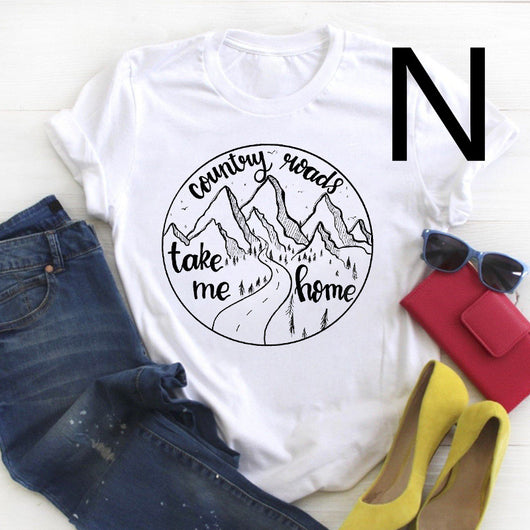 Playera Unisex de Algodón con Diseño Artístico de Montaña - Image 33