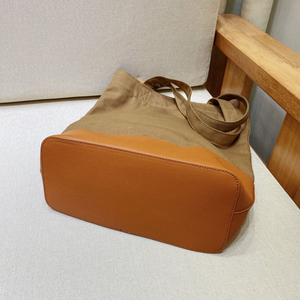 Bolsa de Viaje Mujer Lona y Cuero Gran Capacidad Bandolera Outdoor
