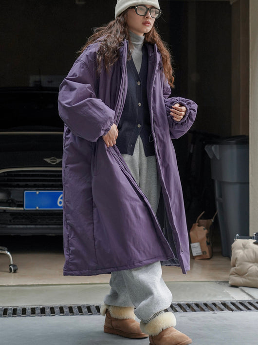 Abrigo Acolchado Coreano Holgado con Capucha - Algodón Invierno - Image 28