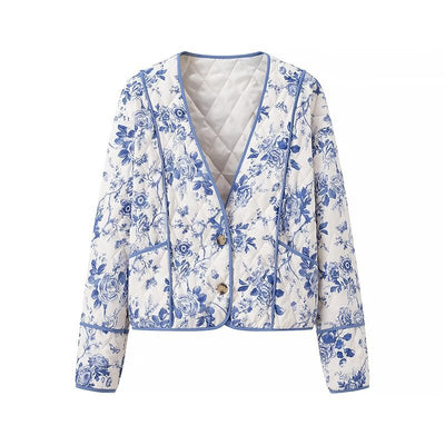 Chaqueta de Algodón Estampada Suelta y Ligera - Image 10