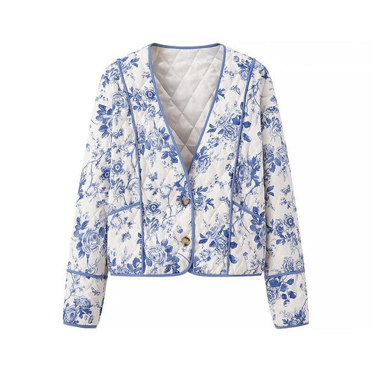 Chaqueta de Algodón Estampada Suelta y Ligera - Image 10