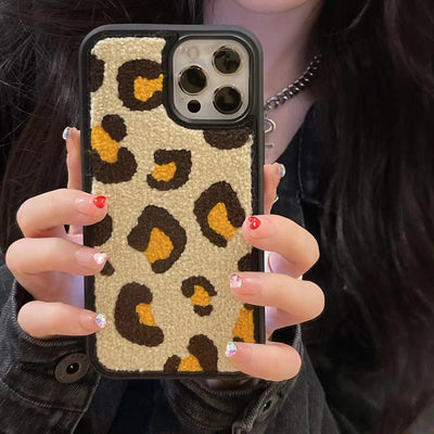 Funda Personalizada para Teléfono Estampado Leopardo Ámbar en Silicona