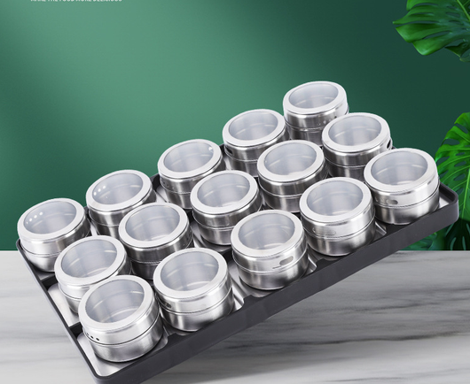 Frasco de Especias de Acero Inoxidable con Visor Transparente - Image 34