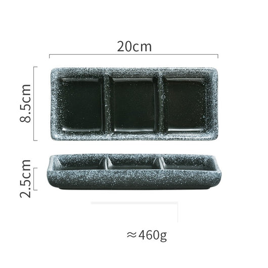 Plato de Cerámica Japonés Compartido de Tres Secciones para Condimentos - Image 17