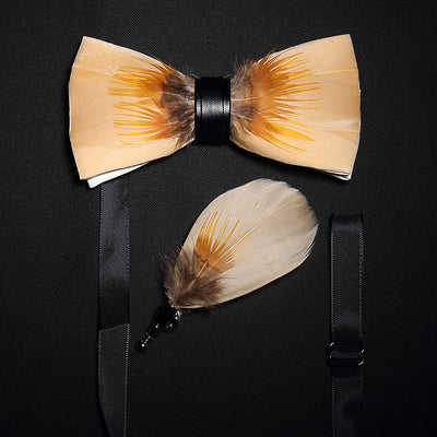 Broche Moño de Plumas para Padrino - Flor de Solapa Elegante - Image 7