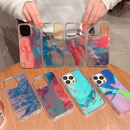 Funda Transparente para Celular con Bordes de Color y Protección Total