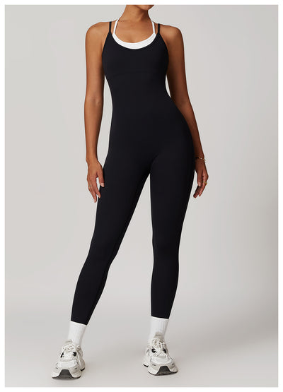 Jumpsuit Deportivo Bicolor con Tirantes Ajustables - Image 32
