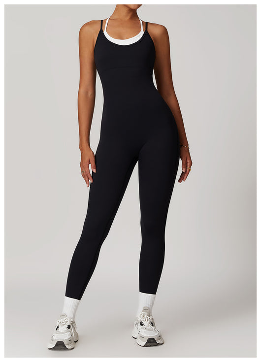 Jumpsuit Deportivo Bicolor con Tirantes Ajustables - Image 32
