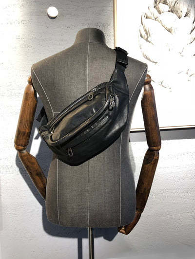 Bolsa Bandolera de Cuero Genuino Estilo Vintage para Hombre - Image 13