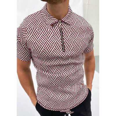 Camisa Casual Holgada con Estampado y Solapa para Hombre - Image 6
