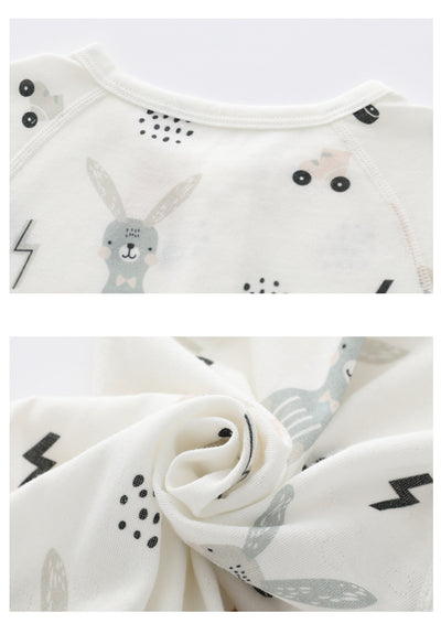 Mameluco de Fibra de Bambú Suave para Bebé - Estampado Floral y Animal Unisex - Image 15