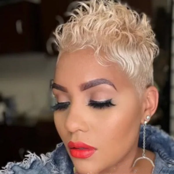 Peluca Corta Estilo Europeo Americana - Cabello Creativo