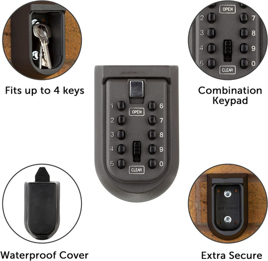 Caja de Seguridad Metálica con Contraseña - Almacenamiento Impermeable para Exteriores - Image 9