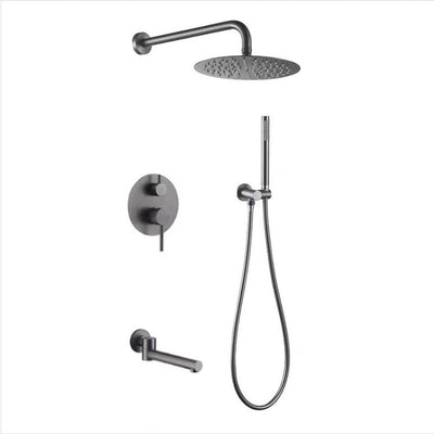 Conjunto de Ducha Empotrada Negra con Control de Temperatura - Image 25