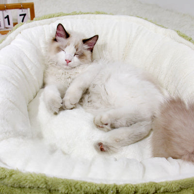 Cama Redonda Acogedora para Gatos y Perros Pequeños - Nido Térmico Suave - Image 4