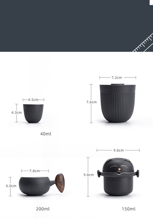 Juego de Té Portátil con Bolsa - Tetera de Cerámica para Viajes - Image 13
