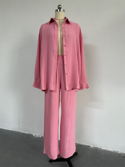Conjunto Elegante: Blusa Suelta Manga Larga y Pantalón Cintura Alta - Image 20