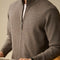 Cardigan con Cuello de Pie y Cierre de Cremallera para Hombre