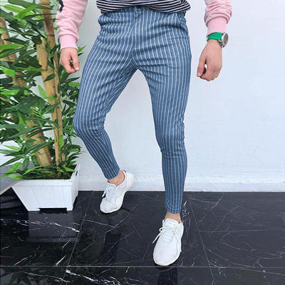 Pantalones Casuales a Rayas para Hombre - Image 11