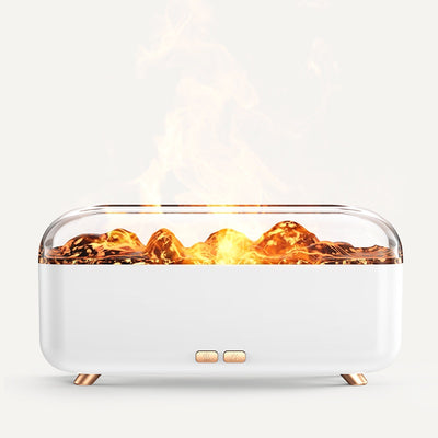 Difusor de Aromas con Luz LED Multicolor y Efecto Llama para Escritorio - Image 7