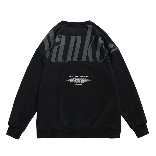 Sudadera Oversize Cuello Redondo con Letras Reflectantes - Image 3
