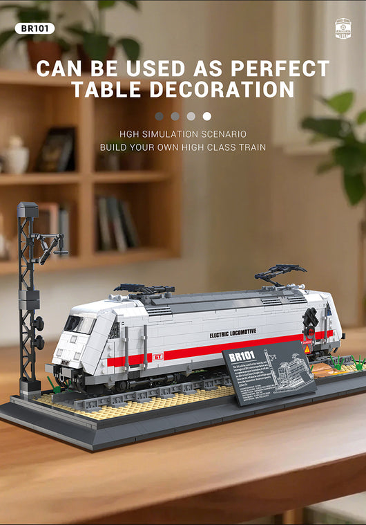 Tren a Vapor Modelo Estático - Puzzle de Bloques de Construcción - Image 13