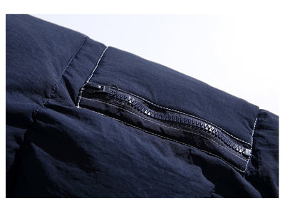 Abrigo Denim Acolchado Retro Americano para Hombre - Image 17