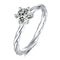 Fashionable Simple Vine Six Prong 0.5 Carat Moissanite Ring Blanco Dorado US4.5
