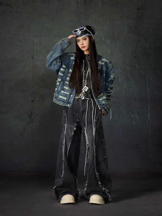 Chaqueta Denim Acolchada con Remaches y Hombros Reforzados - Image 15