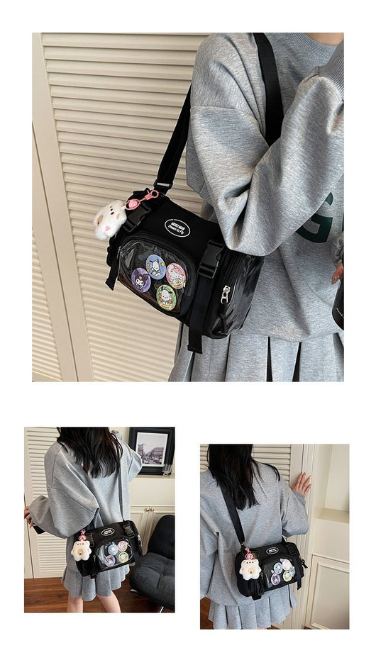 Bolsa Crossbody Transparente Estilo Preppy - Image 28