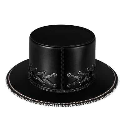 Sombrero de Copa Negro con Calavera Punk para Halloween - Image 10