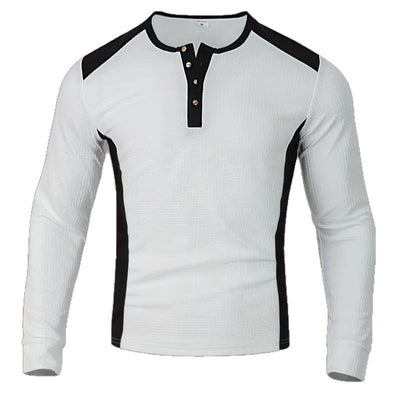 Sudadera Hombre Manga Larga Diseño Jacquard Patchwork Corte Holgado - Image 5