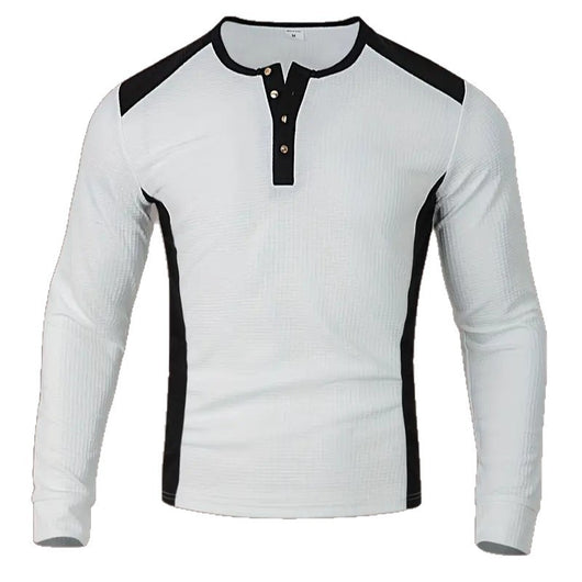 Sudadera Hombre Manga Larga Diseño Jacquard Patchwork Corte Holgado - Image 5