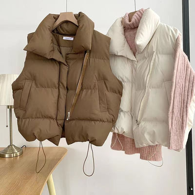 Chaleco de Algodón sin Mangas con Cuello de Pie para Mujer - Image 22