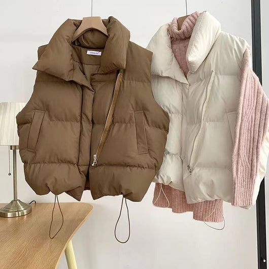 Chaleco de Algodón sin Mangas con Cuello de Pie para Mujer - Image 22