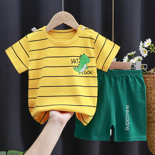 Conjunto Infantil de Algodón Puro con Manga Corta - Image 8