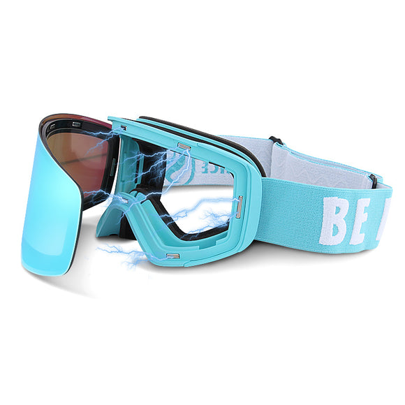 Gafas de Esquí Panorámicas Anti-Empaño Doble Capa con Protección UV