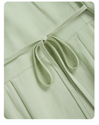 Vestido Largo Elegante de Cintura Alta con Cuello de Princesa - Image 12